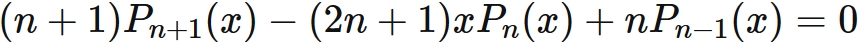 ルジャンドル多項式の漸化式