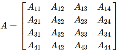 4行4列の行列式の例題