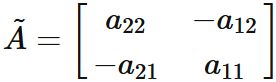 2行2列の余因子行列