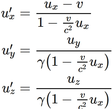 特殊相対論における速度の加法則(合成則)