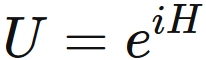ユニタリー行列はエルミート行列の指数関数