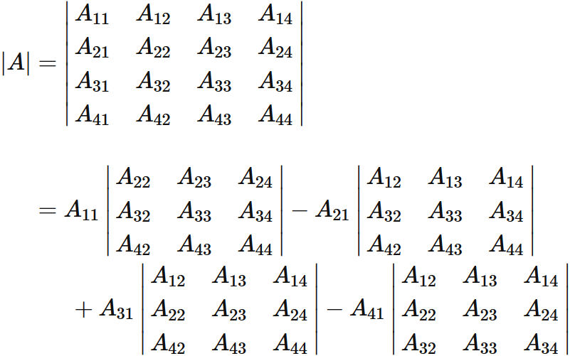 4行4列の行列式 - 理数アラカルト -