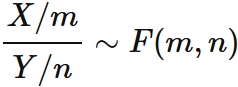 カイ二乗分布とF分布の関係